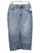 Madewell Size 28 Light Wash Cotton Denim Front Slit Skirt Light Wash / 28