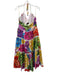 Farm Rio Size Large Purple, Yellow, Multi Cotton Blend Floral Bow Dress Purple, Yellow, Multi / Large