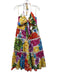 Farm Rio Size Large Purple, Yellow, Multi Cotton Blend Floral Bow Dress Purple, Yellow, Multi / Large