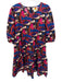 Farm Rio Size Large Black, Blue, Multi Cotton Blend Mushroom Short Sleeve Dress Black, Blue, Multi / Large