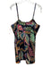 Farm Rio Size Large Black, Purple, Multi Linen Blend Leaf Print Dress Black, Purple, Multi / Large