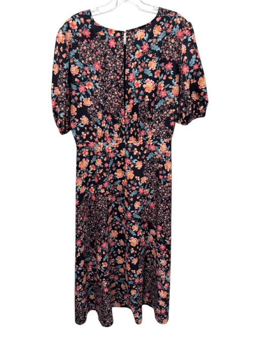 Alexia Admor Size 10 Black, Pink, Multi Polyester Blend Floral Dress Black, Pink, Multi / 10