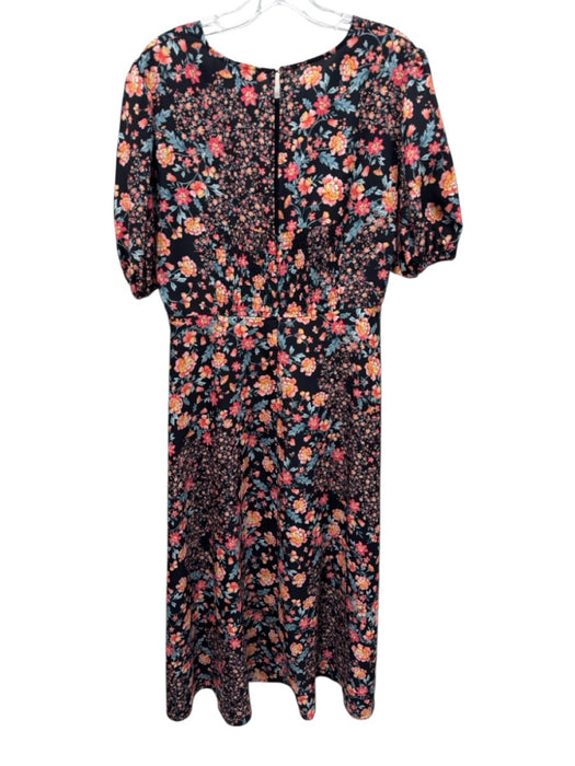 Alexia Admor Size 10 Black, Pink, Multi Polyester Blend Floral Dress Black, Pink, Multi / 10