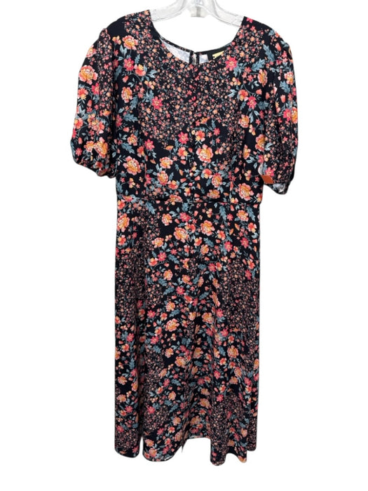 Alexia Admor Size 10 Black, Pink, Multi Polyester Blend Floral Dress Black, Pink, Multi / 10