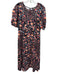 Alexia Admor Size 10 Black, Pink, Multi Polyester Blend Floral Dress Black, Pink, Multi / 10