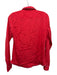 Z Spoke Size S / 6 Coral Red & PInk Silk Trim Button Down Long Sleeve Collar Top Coral Red & PInk / S / 6