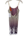Sundress Size M/L Purple & Ivory Spaghetti Strap Sequins Ombre Fringe Dress Purple & Ivory / M/L