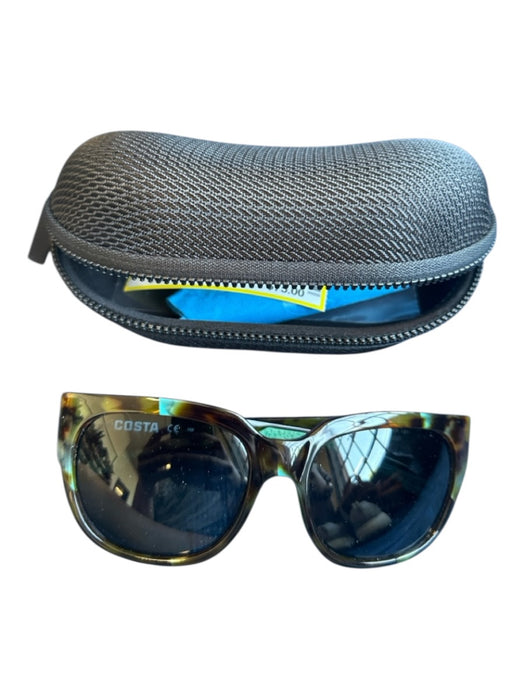 Costa Brown Tortoiseshell Turquoise Sunglasses Brown