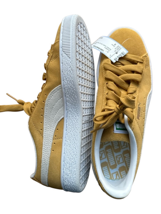 Puma Shoe Size 8 Mustard Suede Lace Up Stripe Detail Sneakers Mustard / 8