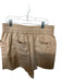 Maeve Size S Brown & White Linen Blend Elastic & Drawstring Waist Shorts Brown & White / S