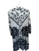 Anthropologie Size SP Navy & white Baumwolle Blend Collar Button Down Maxi Dress Navy & white / SP