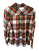 J. Crew Size L Red & Navy Cotton Long Sleeve Plaid Button Down Flannel Top Red & Navy / L
