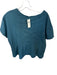 Pilcro Size M Teal Cotton Short Sleeve Pleat Detail Top Teal / M