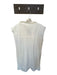 Daily Practice Size L White Cotton Cap Sleeve Half Zip Front Pockets Dress White / L