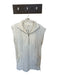 Daily Practice Size L White Cotton Cap Sleeve Half Zip Front Pockets Dress White / L