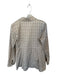 Cabi Size M Bone & Gray Cotton Long Sleeve Grid Button Down Jacket Bone & Gray / M
