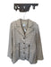 Cabi Size M Bone & Gray Cotton Long Sleeve Grid Button Down Jacket Bone & Gray / M