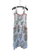 Juliet Dunn Size 1/S Green & Red Cotton Tie Straps Botanical Lace Trim Dress Green & Red / 1/S