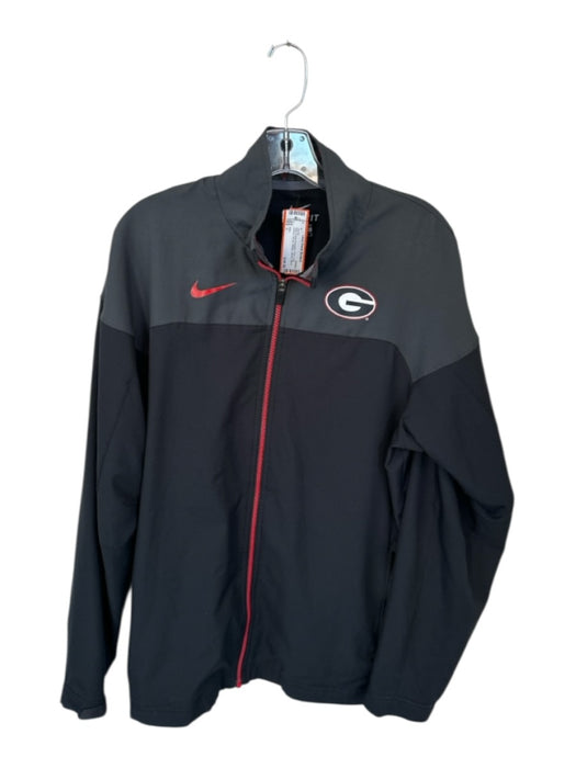 Nike Size L Gray & Red Polyester UGA Full Zip Athletic Men's Jacket Gray & Red / L