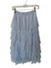 By Anthropologie Size XS Baby Blue Tulle Waist Band Tiered Swiss Dot Maxi Skirt Baby Blue / XS