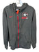 Nike Size L Gray & Red Polyester UGA Hood Full Zip Men's Jacket Gray & Red / L