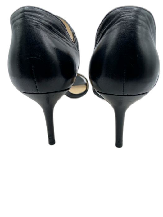 Jimmy Choo Shoe Size 39 Black Leather Pointed Almond Toe Sandals Black / 39