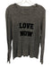 Zadig & Voltaire Size S Gray & Black Velvet Heathered Long Sleeve Top Gray & Black / S