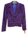 Dolce & Gabbana Size 26 Purple, Red, Blue Cotton & Viscose Paisley Print Jacket Purple, Red, Blue / 26