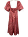 Hill House Size XS Pink, Red & Brown Cotton Floral Short Puff Sleeve Dress Pink, Red & Brown / XS