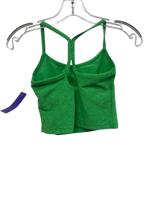Beyond Yoga Size S Lime Green Polyester Blend Heathered Crop Top Short Set Lime Green / S