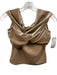 Reformation Size XS Champagne Beige Polyester Velvet Twist Front Cap Sleeve Top Champagne Beige / XS