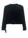 J. Crew Size 2 Black Wool Blend Tweed Concealed buttons Collarless Jacket Black / 2