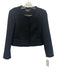 J. Crew Size 2 Black Wool Blend Tweed Concealed buttons Collarless Jacket Black / 2