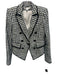 Veronica Beard Size 2 black, white, blue, green Cotton Blend Tweed Blazer Jacket black, white, blue, green / 2