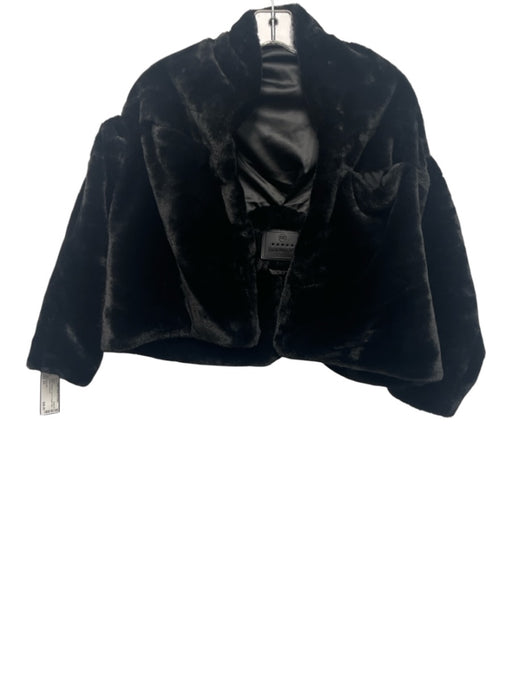 Blank NYC Size XS Black Polyester Faux Fur Shawl Collar Cropped Jacket Black / XS
