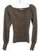 Reformation Size XS Taupe Brown Cashmere Ribbed Knit Scoop Neck Sweater Taupe Brown / XS