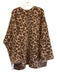 Sezane Size One Size Brown Mohair Blend Oversize Leopard Front Pockets Jacket Brown / One Size