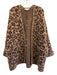 Sezane Size One Size Brown Mohair Blend Oversize Leopard Front Pockets Jacket Brown / One Size
