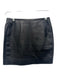 Sezane Size 34 / XS Black Lamb leather Back Zip Mini Skirt Black / 34 / XS