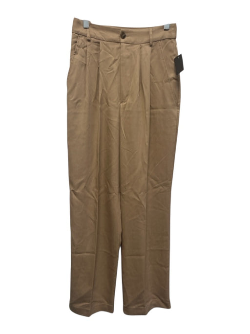 Reformation Size 0 Khaki Tencel Lyocell pleat front High Rise Wide Leg Pants Khaki / 0