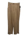 Reformation Size 0 Khaki Tencel Lyocell pleat front High Rise Wide Leg Pants Khaki / 0