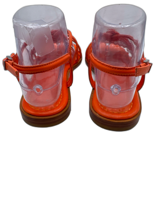 Schutz Shoe Size 8.5 Orange leather sole Strappy Cage Slingback Sandals Orange / 8.5