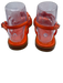 Schutz Shoe Size 8.5 Orange leather sole Strappy Cage Slingback Sandals Orange / 8.5