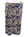 Christian Siriano Size Est S/M Beige & Blue Linen & Rayon Wrap Tie Detail Skirt Beige & Blue / Est S/M