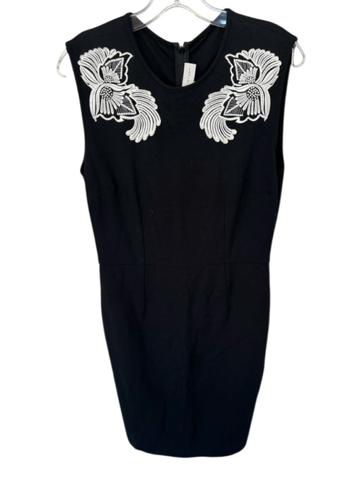 Stella McCartney Size 46 Black & White Rayon Blend Sleeveless Lace Detail Dress Black & White / 46