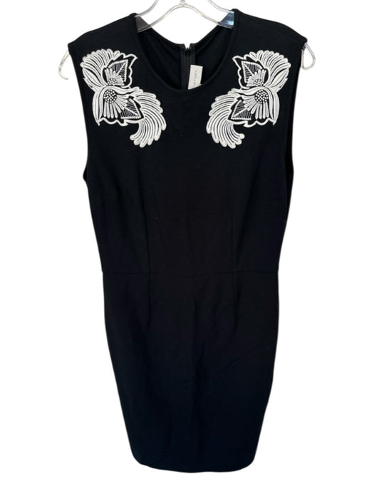 Stella McCartney Size 46 Black & White Rayon Blend Sleeveless Lace Detail Dress Black & White / 46