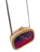 SERPUI Tan & Red Wicker PVC Kiss Lock Crossbody Bag Tan & Red / S