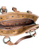 MCM Brown & Black Coated Canvas Top Handles Logo Outer Pockets Bag Brown & Black / M