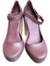 Melissa Shoe Size 8 Maroon & Pink Rubber Block Heel Ankle Strap Pumps Maroon & Pink / 8