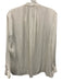 Zadig & Voltaire Size S White Polyester Satin Long Sleeve V Neck Top White / S